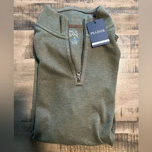 Jos. A. Bank 3/4 Zip Sweater, Green NWT